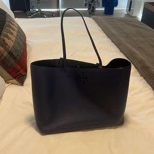 Tory Burch Blue Leather Tote